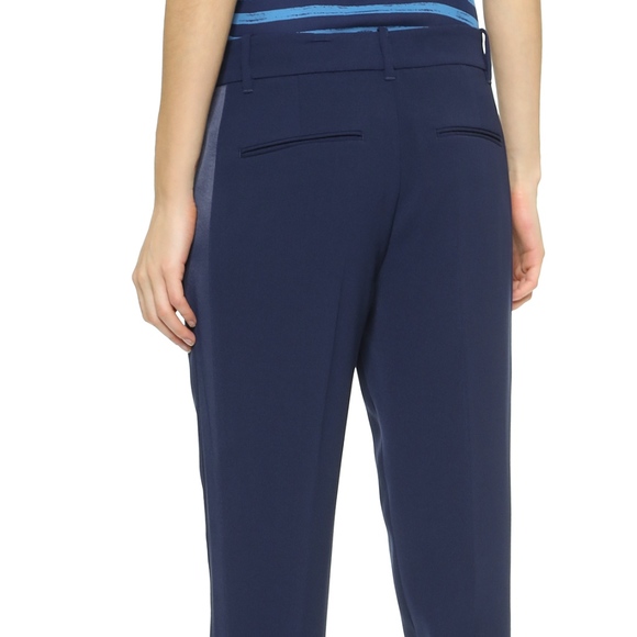 NWT $325 VINCE Satin Strapping Trouser‎ Pants in 14 - Picture 8 of 14